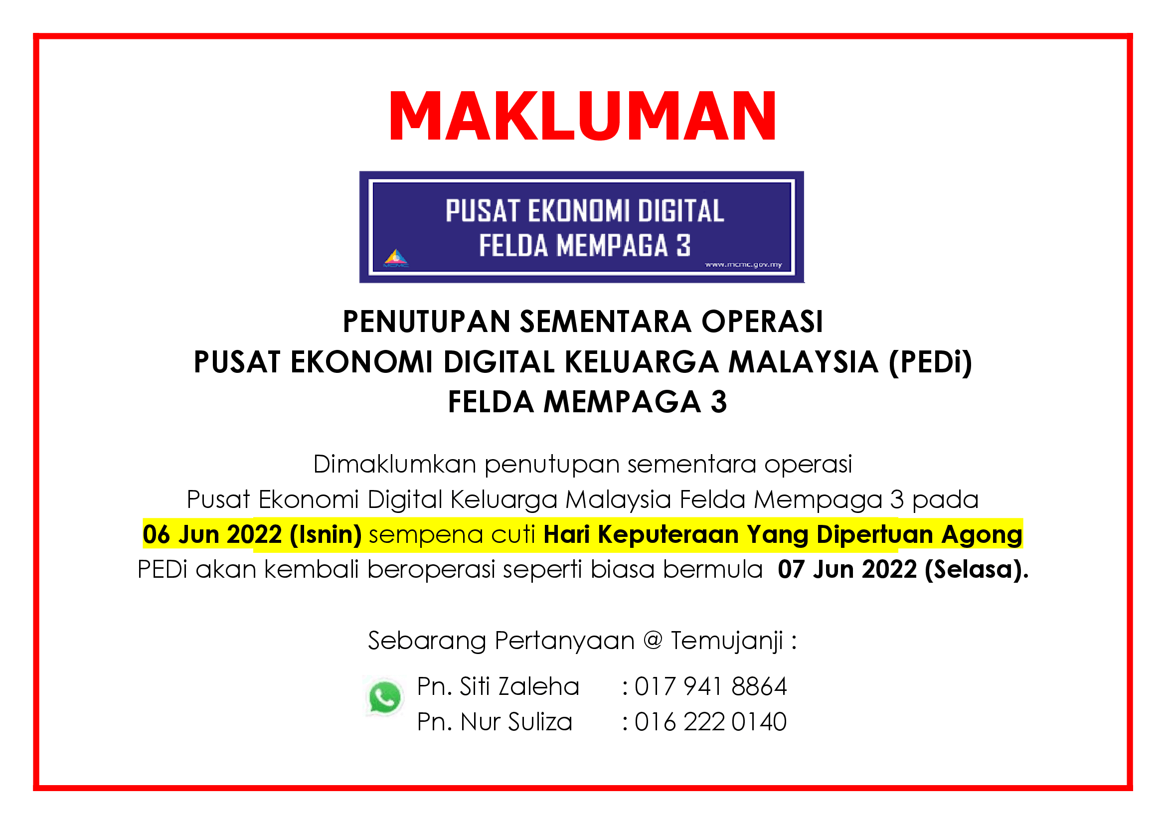 NOTIS PENUTUPAN BARU 2022 YDPA width=