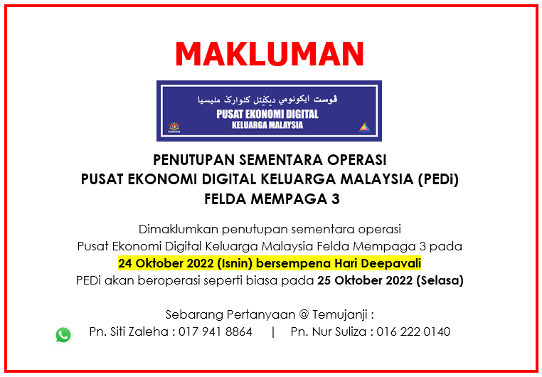 Notis Penutupan Deepavali